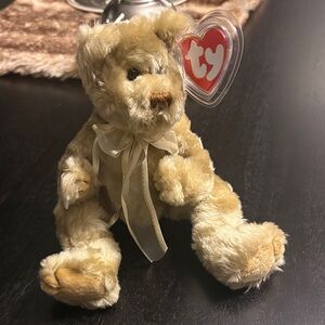 Ty Cream Bear with Ribbon